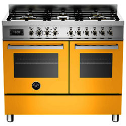 Bertazzoni Professional Series 100cm Dual Fuel Range Cooker Yellow